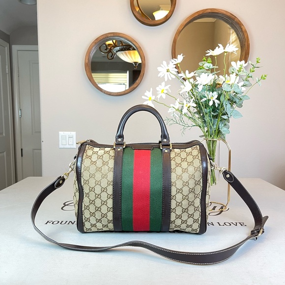 Gucci Handbags - Gucci GG Logo Supreme Boston Bag Shoulder Bag